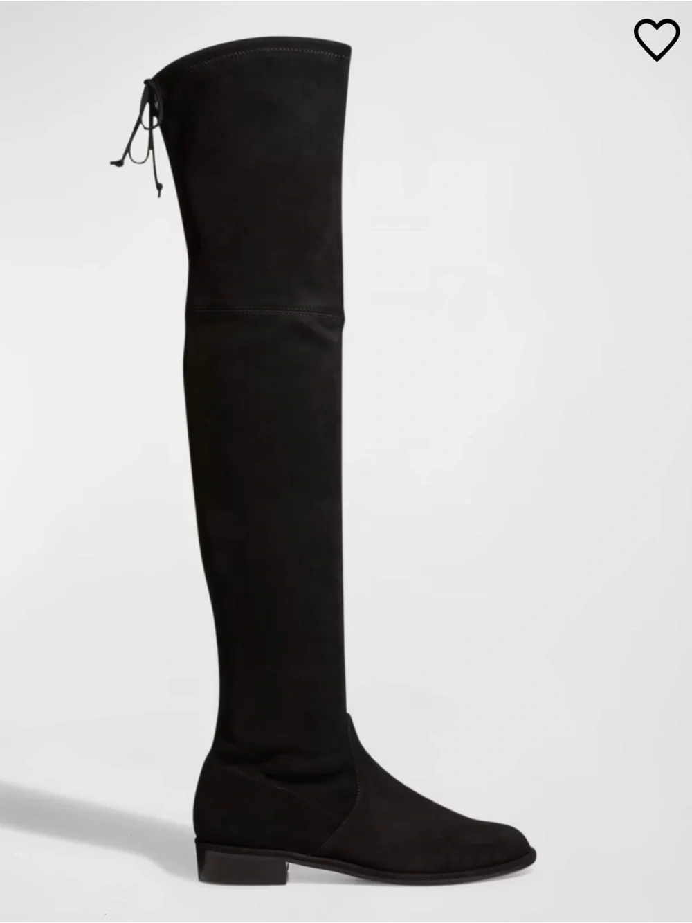 Stuart Weitzman Lowland Black Suede Over the knee boot